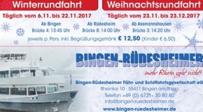 Festliche Winter- und Weihnachtsfahrten auf dem Rhein